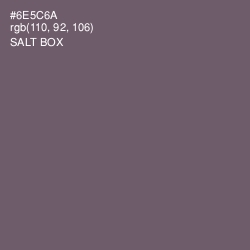 #6E5C6A - Salt Box Color Image